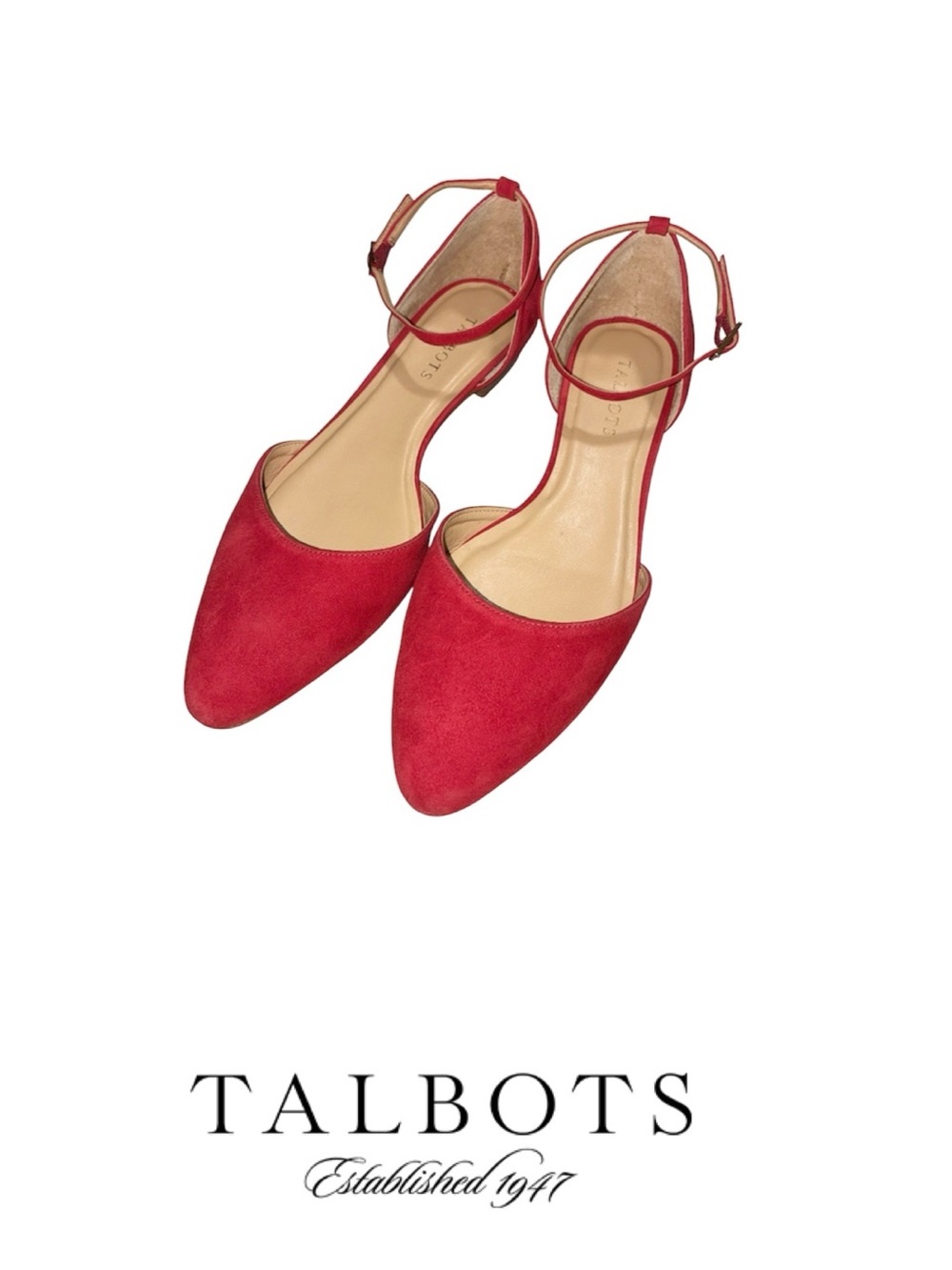 Talbots Red Suede Dress Flats - Picture 9 of 9